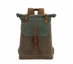Waxed Canvas Backpack/Double Shoulder Bag/Travel Bag