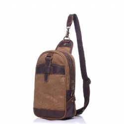 Washed Canvas Shoulder Bag & Chest Bag & Outdoor Single Carry Bag