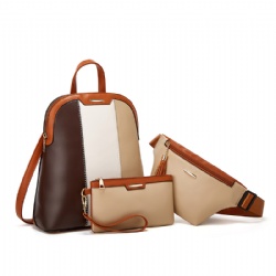 Fashion color contrast Womens handbag shoulder crossbody bag vintage socialite backpack