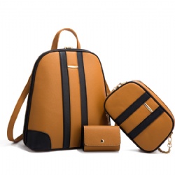 Fashion color contrast Womens handbag shoulder crossbody bag vintage socialite backpack